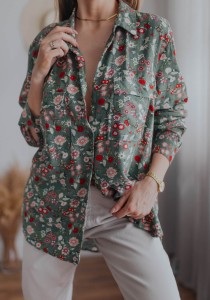 Naturalna koszula w kwiaty Next / r. XXXL
