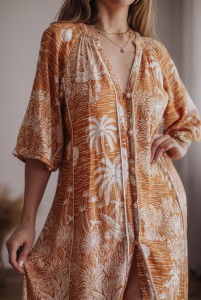Wakacyjna sukienka H&M/ WISKOZA+ LEN / r. XS-S