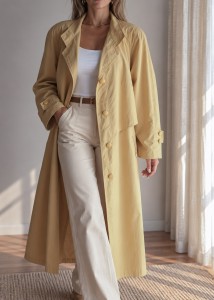 Miodowy płaszcz jesienny Vintage/ r. do XXXXL